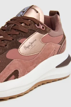 Pepe Jeans Zapatillas bajas con cuero rosa New