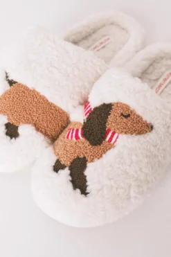 Women'secret Zapatillas casa borreguito perrito marfil Discount