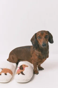 Women'secret Zapatillas casa borreguito perrito marfil Discount