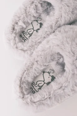 Women'secret Zapatillas casa pelo estampado animal gris Best