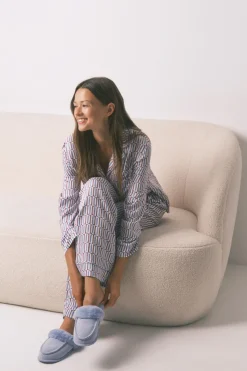 Women'secret Zapatillas casa pelo sintético lila morado/lila Outlet