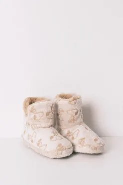 Women'secret Zapatillas casa Snoopy bota alta beige