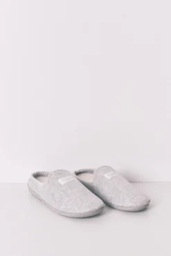 Women'secret Zapatillas casa velour gris Outlet