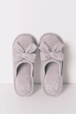 Women'secret Zapatillas cerradas chenilla gris Clearance