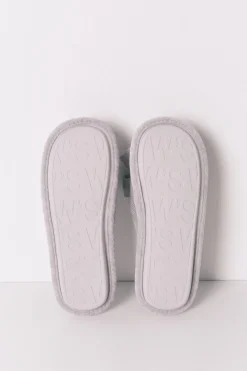 Women'secret Zapatillas cerradas chenilla gris Clearance