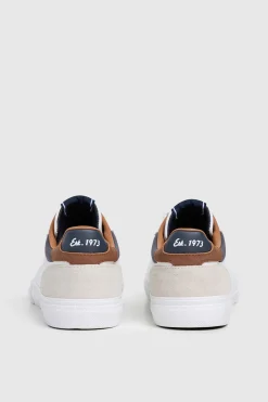 Pepe Jeans Zapatillas Clásicas Con Detalles En Ante blanco Clearance