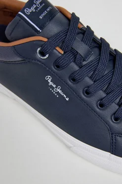 Pepe Jeans Zapatillas Clásicas Con Detalles En Ante azul Online