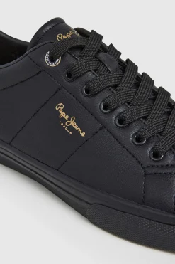 Pepe Jeans Zapatillas Clásicas Efecto Piel negro Discount