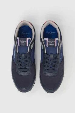 Pepe Jeans Zapatillas con ante azul Outlet