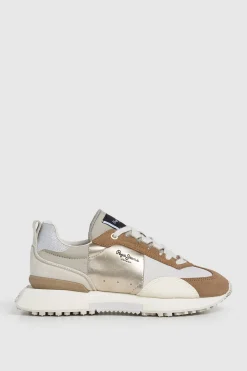 Pepe Jeans Zapatillas Con Detalles En Ante beige Sale