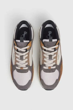 Pepe Jeans Zapatillas Con Detalles En Ante gris Online