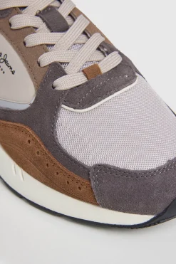 Pepe Jeans Zapatillas Con Detalles En Ante gris Online