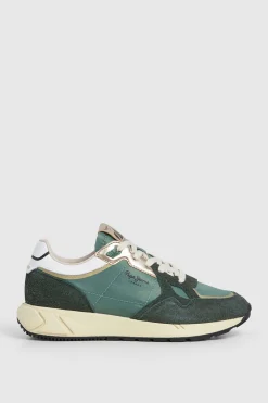 Pepe Jeans Zapatillas Con Detalles En Ante verde Hot