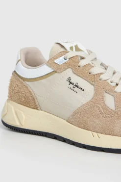 Pepe Jeans Zapatillas Con Detalles En Ante marfil Best