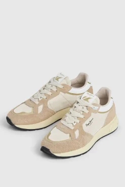 Pepe Jeans Zapatillas Con Detalles En Ante marfil Best