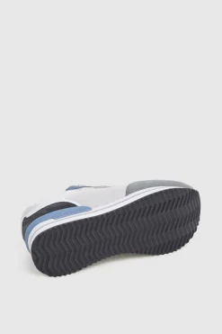 Pepe Jeans Zapatillas de ante y glitter azul