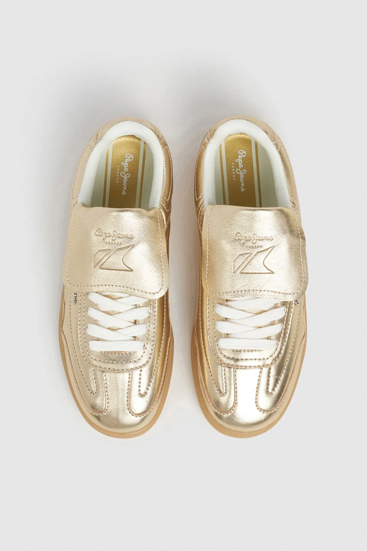 Pepe Jeans Zapatillas De Piel Metalizadas amarillo Discount