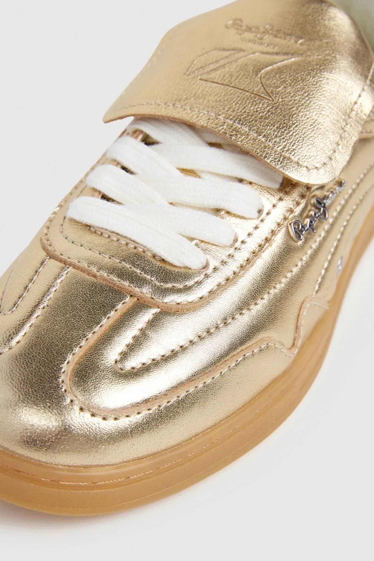 Pepe Jeans Zapatillas De Piel Metalizadas amarillo Discount