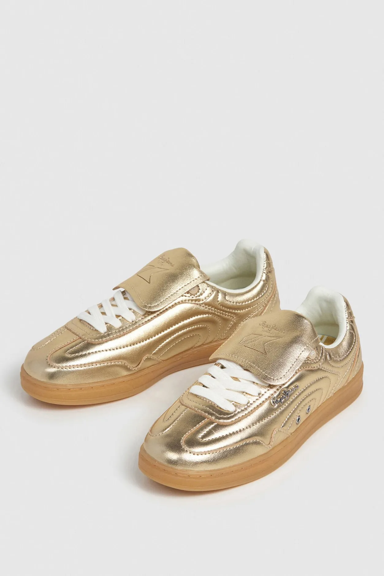 Pepe Jeans Zapatillas De Piel Metalizadas amarillo Discount