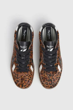 Pepe Jeans Zapatillas Estampado Animal Print marr&oacute;n Sale