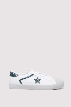 Springfield Zapatillas estrella brillo blanco Clearance