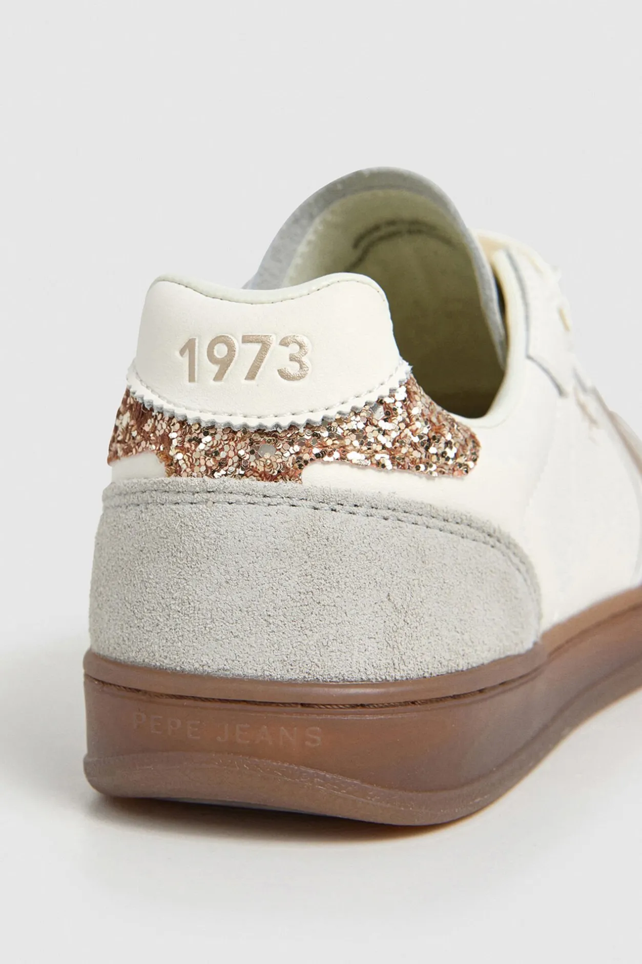 Pepe Jeans Zapatillas Piel Con Detalles En Ante marfil Sale