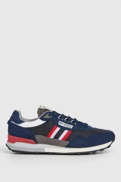 Pepe Jeans Zapatillas Running Con Detalles En Ante azul Online