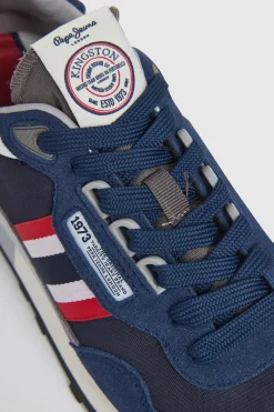 Pepe Jeans Zapatillas Running Con Detalles En Ante azul Online
