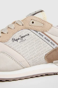 Pepe Jeans Zapatillas Running Logo Estampado beige Hot