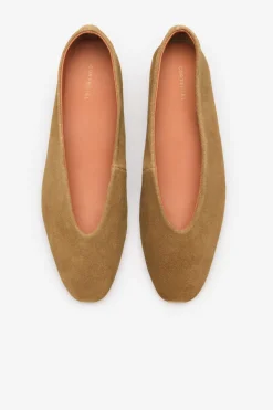 Cortefiel Zapato bailarina piel con tacón Arena Hot