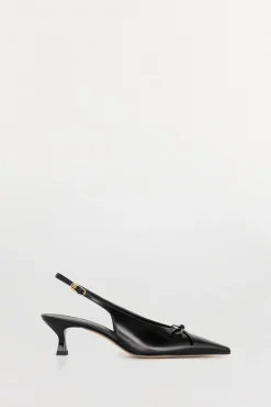 Pedro del Hierro Zapato destalonado tacón kitten acharolado Negro Discount