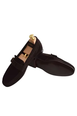 Cloking Zapato Mocasín Hebilla Ante Marr&oacute;n Discount