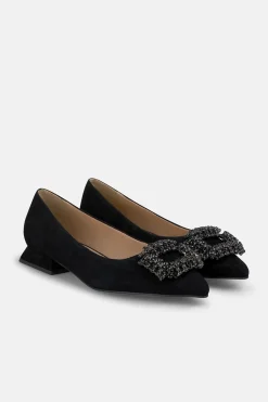 Alma en Pena Zapato plano adorno circular Negro