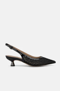 Alma en Pena Zapato tacon bajo destalonado Negro New