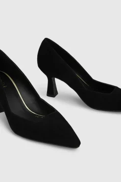 Lodi Zapatos de salón ante con escote cuadrado Negro Clearance