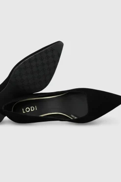 Lodi Zapatos de salón ante con escote cuadrado Negro Clearance