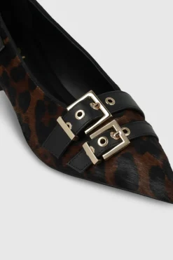 Lodi Zapatos de salón en piel efecto animal print con adornos Estampado marr&oacute;n