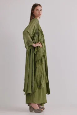 Hoss Intropia Zena. Kimono bordado Verde