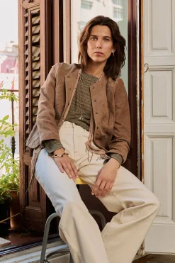 Hoss Intropia Zia. Chaqueta con tachuelas Kaki New